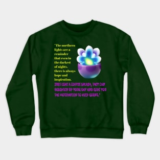 Northern lights and coffee splash Crewneck Sweatshirt